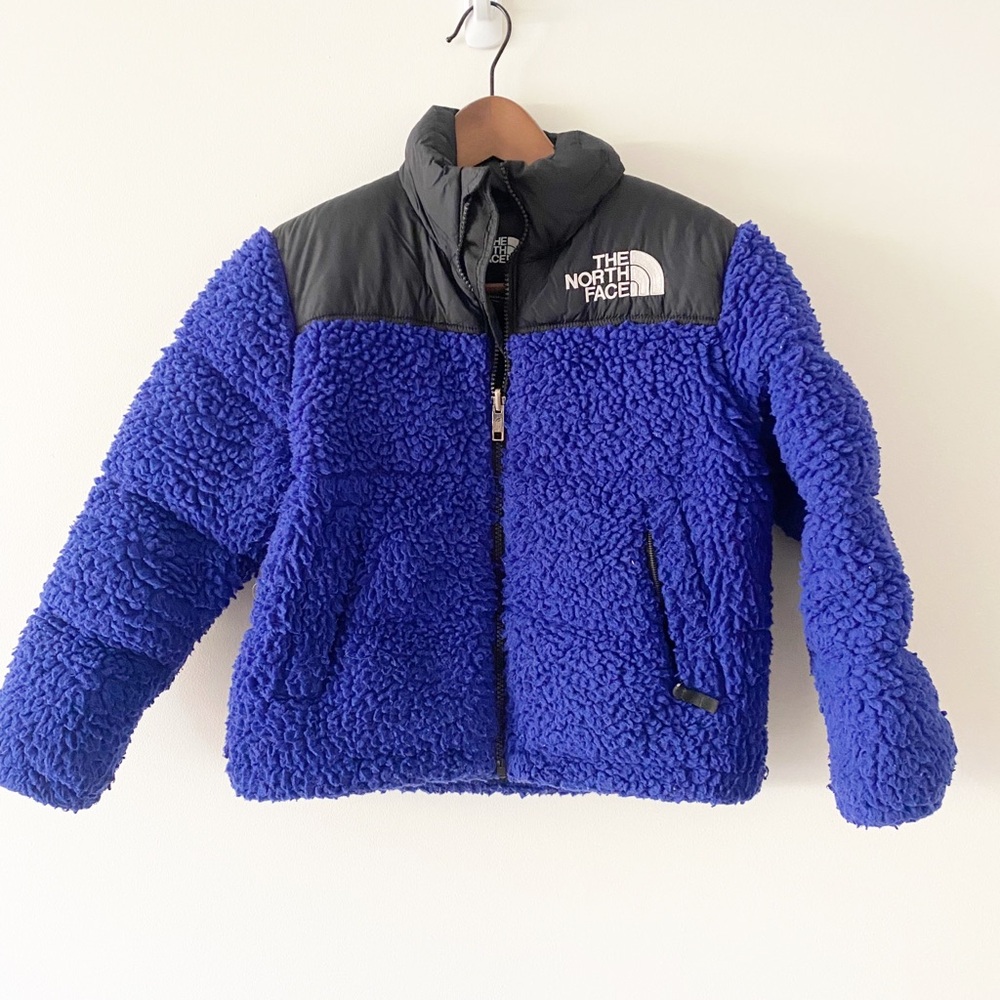 The North Face Kids Black and Blue Puffer Jacket
